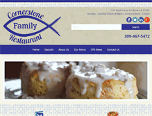 Tablet Screenshot of cornerstone-family-restaurant.com